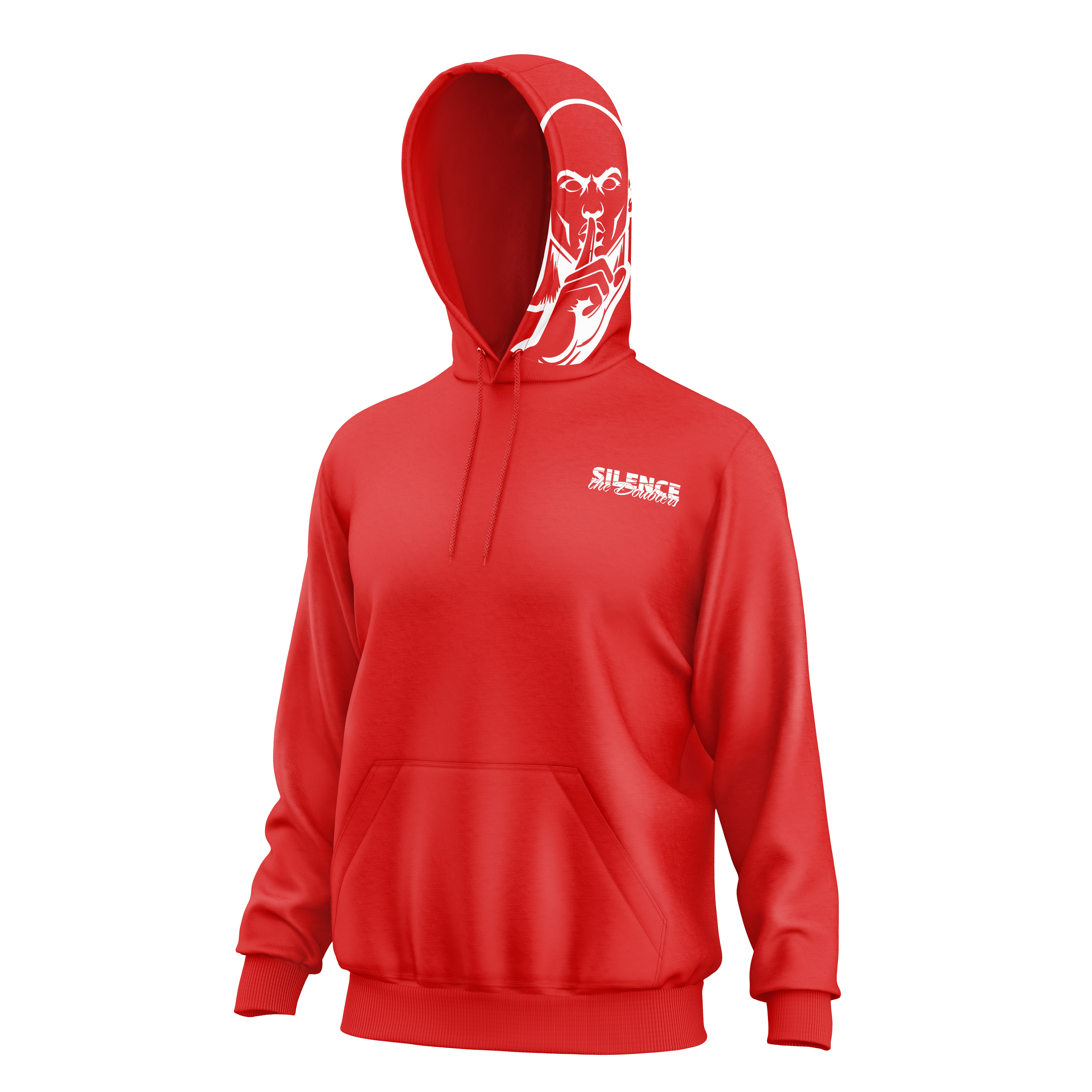 Side Logo Shh Fleece Hoodie/Slash chest logo – Silence the Doubters Side Logo Shh Fleece Hoodie/Slash chest logo – Silence the Doubters