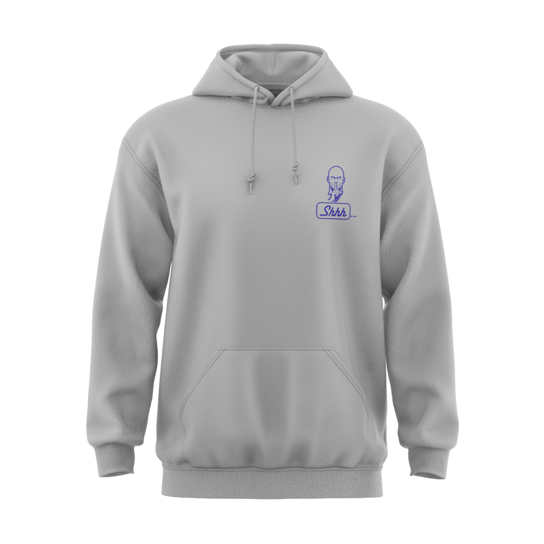 FLEECE HOODIE "LEFT CHEST SHHH GUY LOGO"