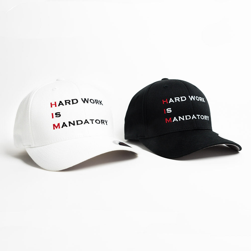 Hard Work is Mandatory Flex Fit Hat - Black