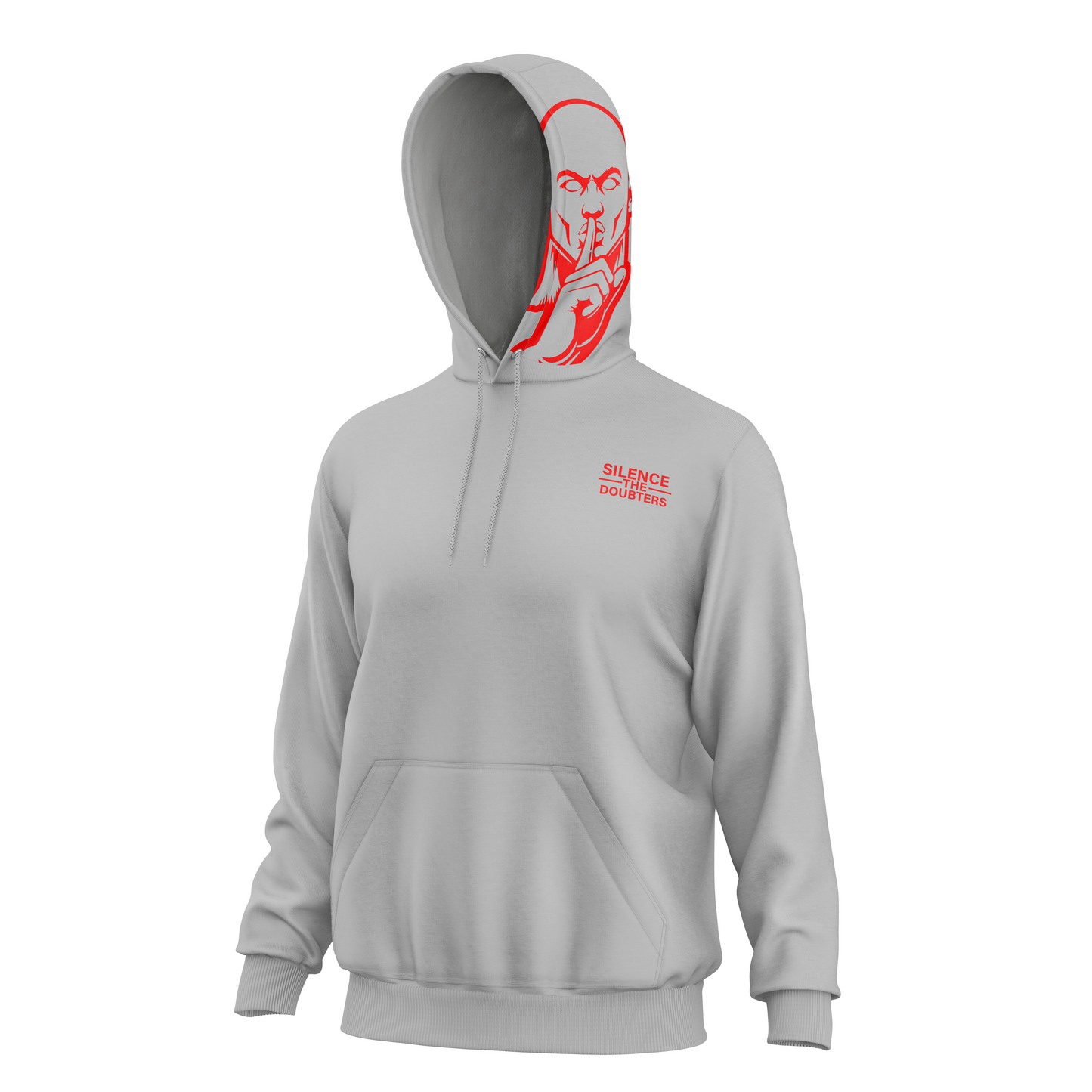 Fleece Hoodie Shhh Guy Side Logo/Stacked Silence