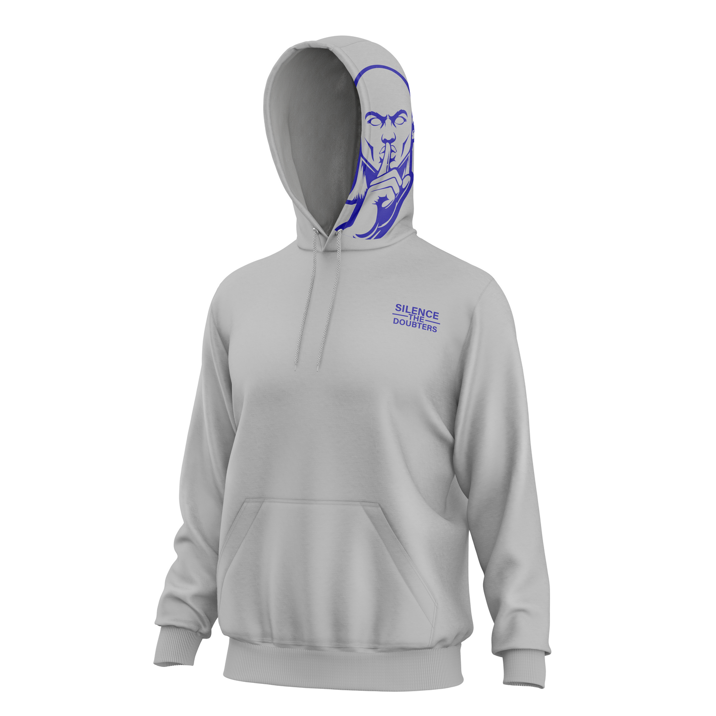 Fleece Hoodie Shhh Guy Side Logo/Stacked Silence