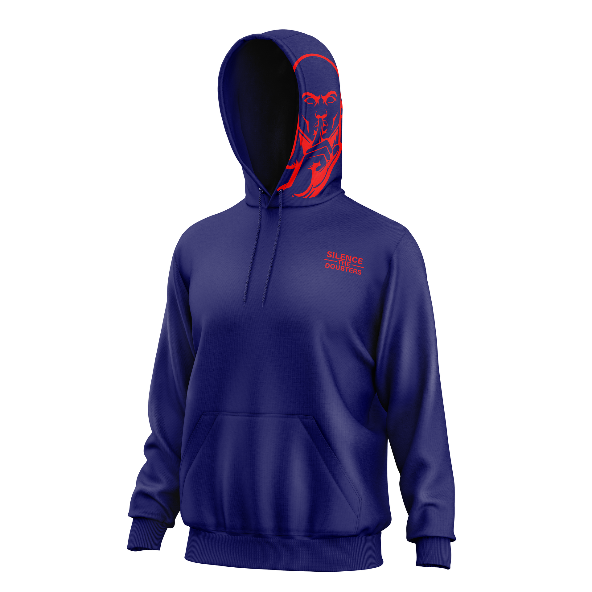 Fleece Hoodie Shhh Guy Side Logo/Stacked Silence – Silence the