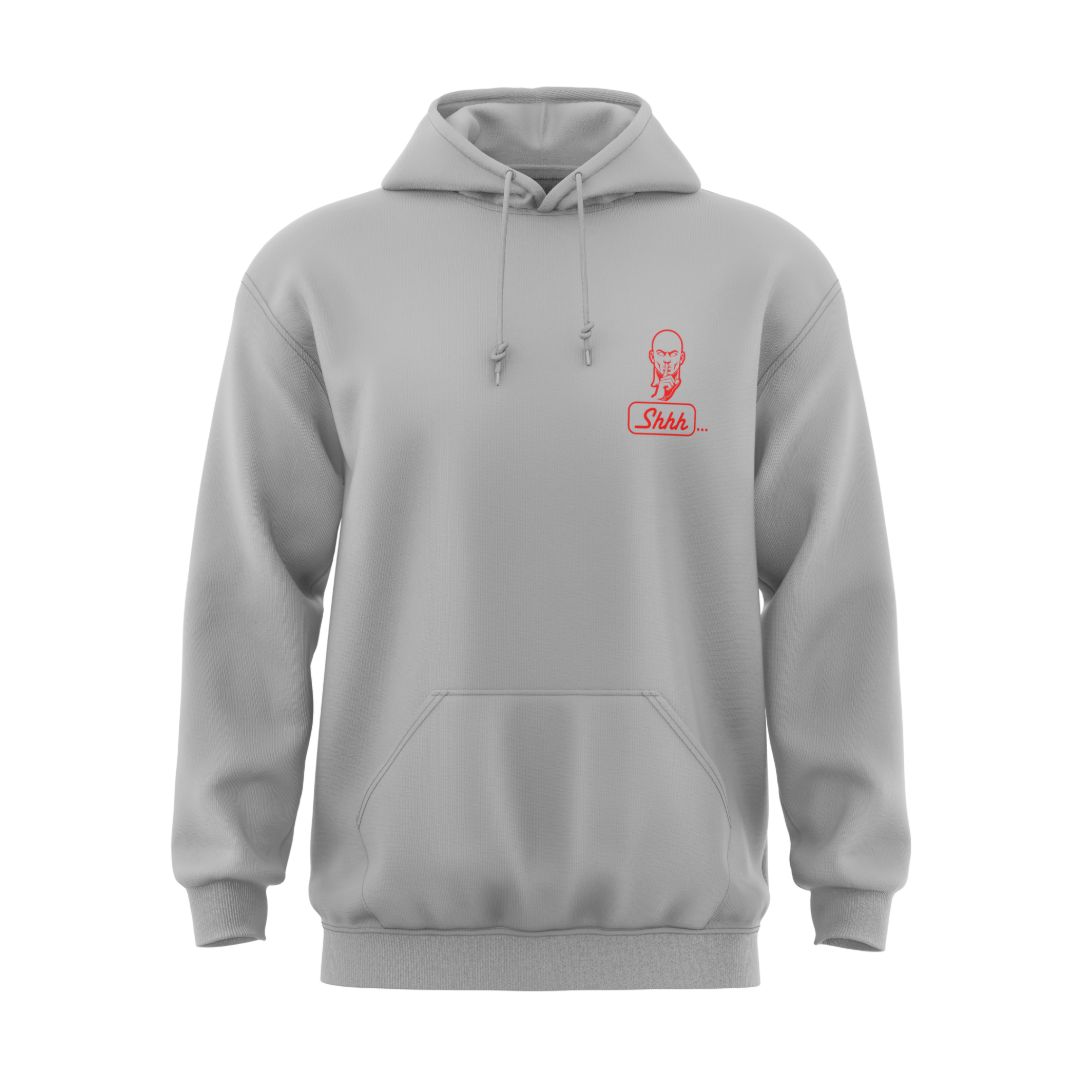 HOODIE "LEFT CHEST SHHH GUY LOGO"