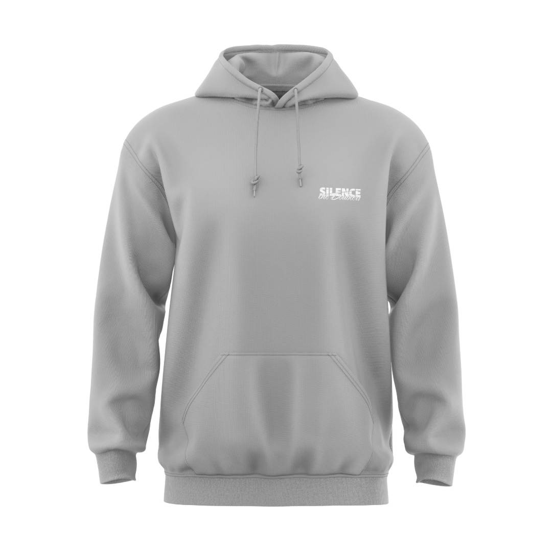 Fleece Hoodie Silence Slash logo left chest