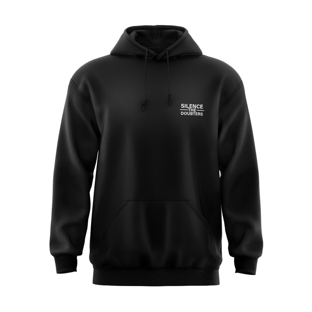 Fleece Hoodie Silence The Doubters Left Chest Logo