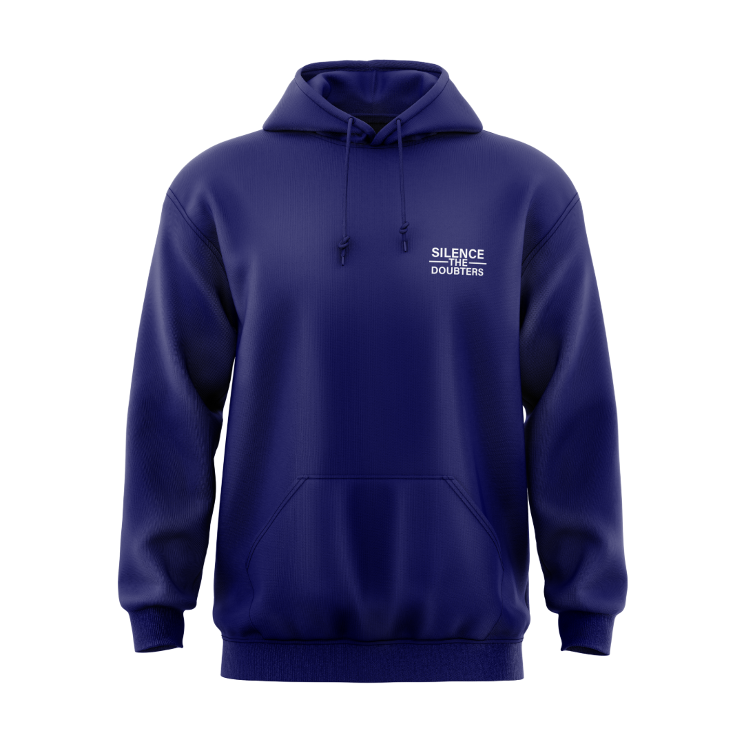 Fleece Hoodie Silence The Doubters Left Chest Logo