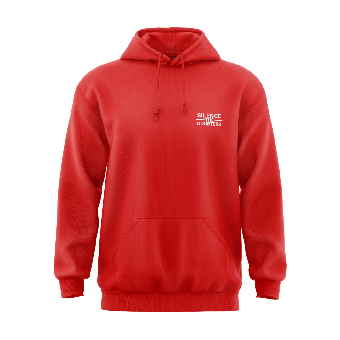 Fleece Hoodie Silence The Doubters Left Chest Logo